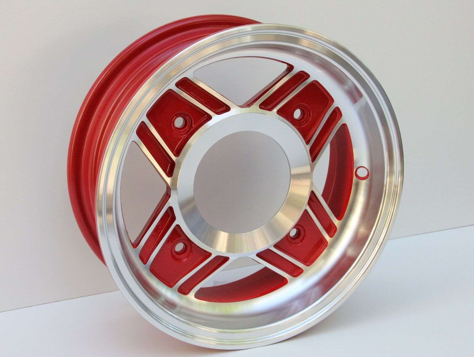 4x CLASSIC FIAT 500 126 SET 4pcs ALUMINIUM WHEELS MODEL LOW RED