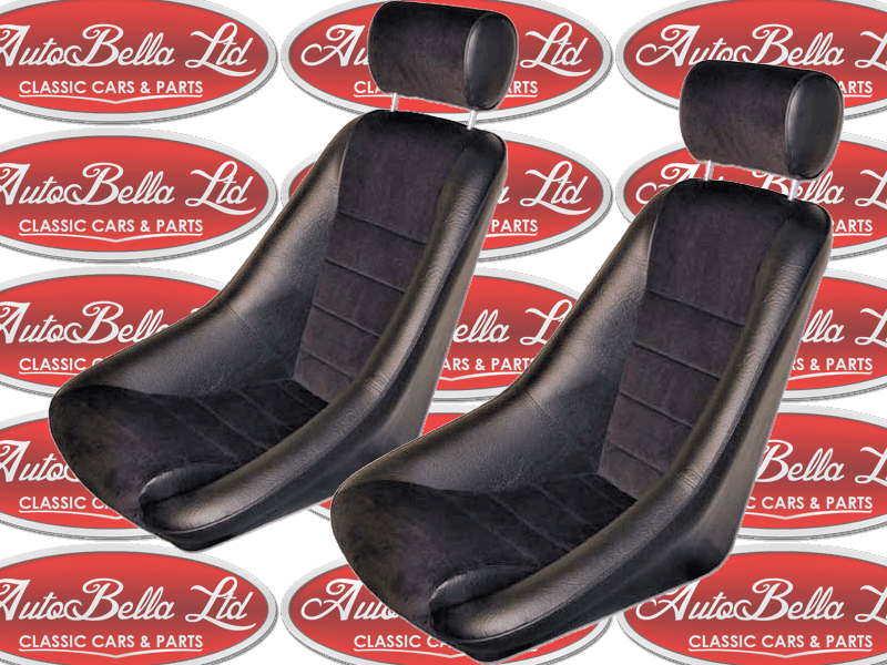 2x CLASSIC CAR BUCKET FUSINA SEATS CLASSIC FIAT ABARTH ALFA GTA TRACK BRAND NEW