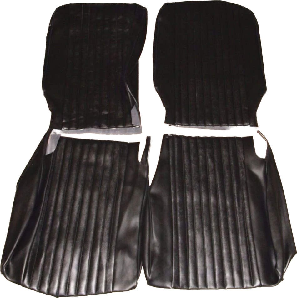 CLASSIC FIAT 500 L SEAT TRIM KIT UPHOLSTERY FRONT AND REAR SEAT COVERS BLACK NEW