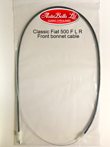 CLASSIC FIAT 500 F L R FRONT BONNET HOOD CABLE BRAND NEW