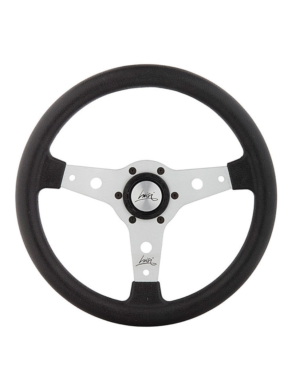 CLASSIC SPORT STEERING WHEEL 340mm 13.4" LUISI "FALCON" SILVER MADE IN ITALY