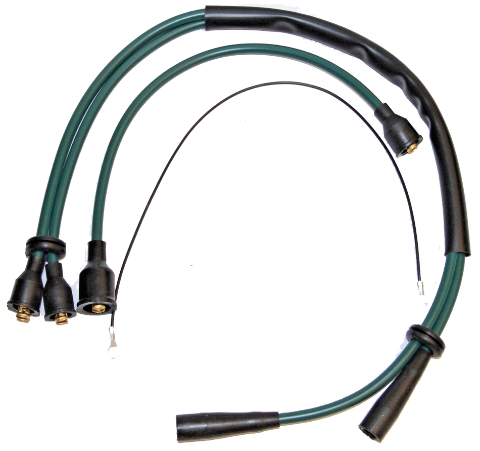 CLASSIC FIAT 500 F L R HT LEADS SPARK PLUG LEADS IGNITION LEADS BRAND NEW GREEN