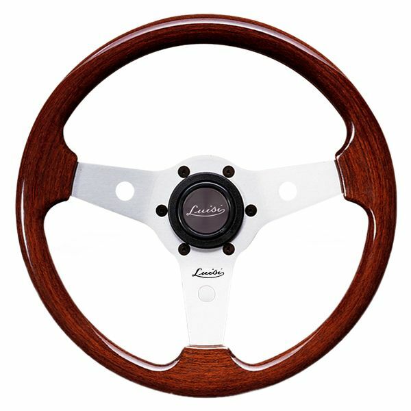 CLASSIC SPORT WOOD STEERING WHEEL 310mm 12.3" LUISI MAHOGANY SPORT MADE IN ITALY