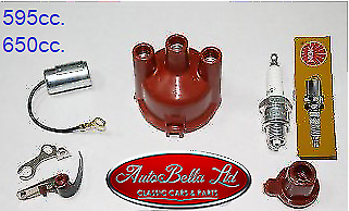 CLASSIC FIAT 500 R 126 IGNITION KIT CONDENSER POINTS ROTOR DISTRIBUTOR CAP SPARK