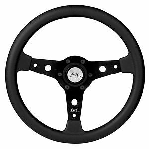 CLASSIC SPORT STEERING WHEEL 340mm 13.4" LUISI "FALCON" BLACK MADE IN ITALY
