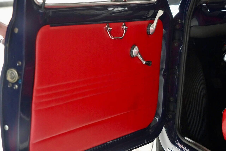 Classic Fiat 500 F Front Door Cards Panels Red Vinyl Interior Highest Quality