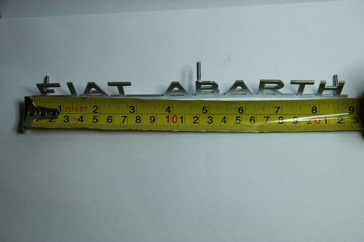 CLASSIC 'FIAT ABARTH' EMBLEM CHROMED METAL BRAND NEW - HIGH QUALITY