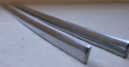 2x CLASSIC FIAT 500 STAINLESS STEEL SILL MOULDING TRIM PAIR BRAND NEW WITH CLIPS