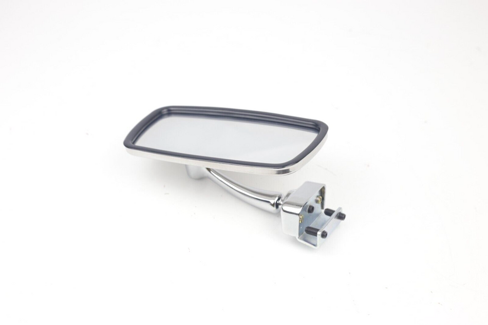 Classic Fiat 500 Chromed Mirror Rectangular Design Clamp On Classic Car Mirror