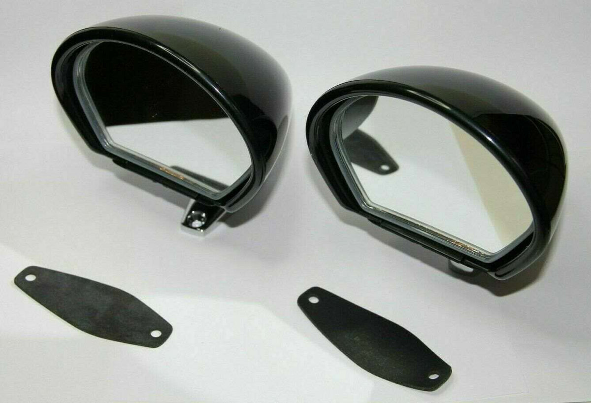 2x VITALONI SEBRING MACH 1 WITH FOOT CLASSIC SPORT WING MIRROR BLACK BRAND NEW