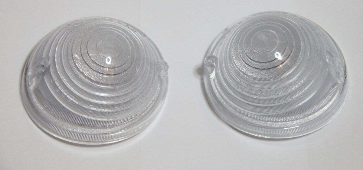 2 x CLASSIC FIAT 500 FRONT INDICATOR LENS CLEAR KIT INDICATORS SIDE LIGHT LENSES