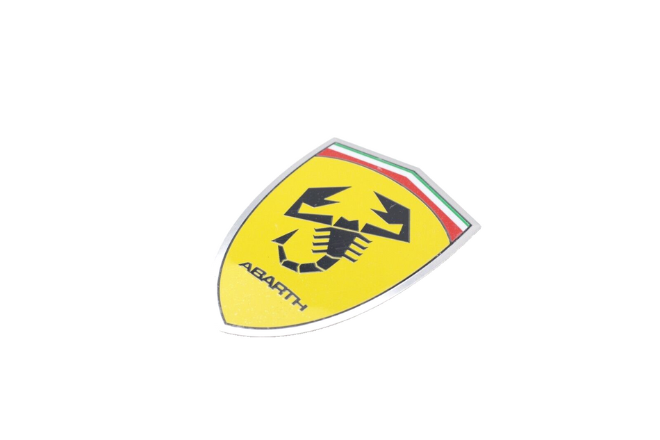 Abarth Self Adhesive Logo Sticker Shield Scorpion Italian Flag 10x7cm Brand New