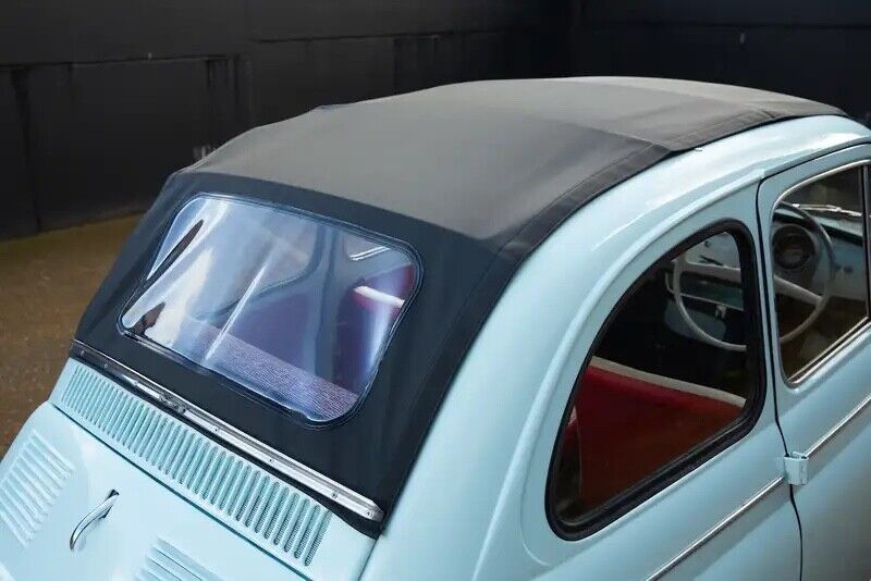 Black & White Chequered Soft Top Sunroof – Classic Fiat 500 F/L/R – Made In Italy – Abarth Style