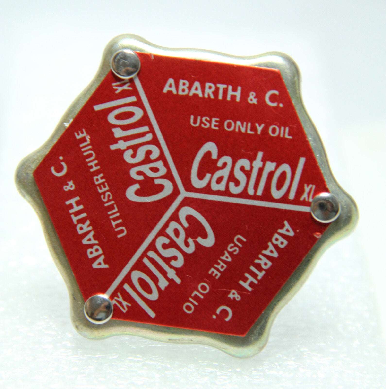 CLASSIC ABARTH FIAT 500 600 126 1000TC ABARTH CASTROL OIL FILLER CAP R BRAND NEW