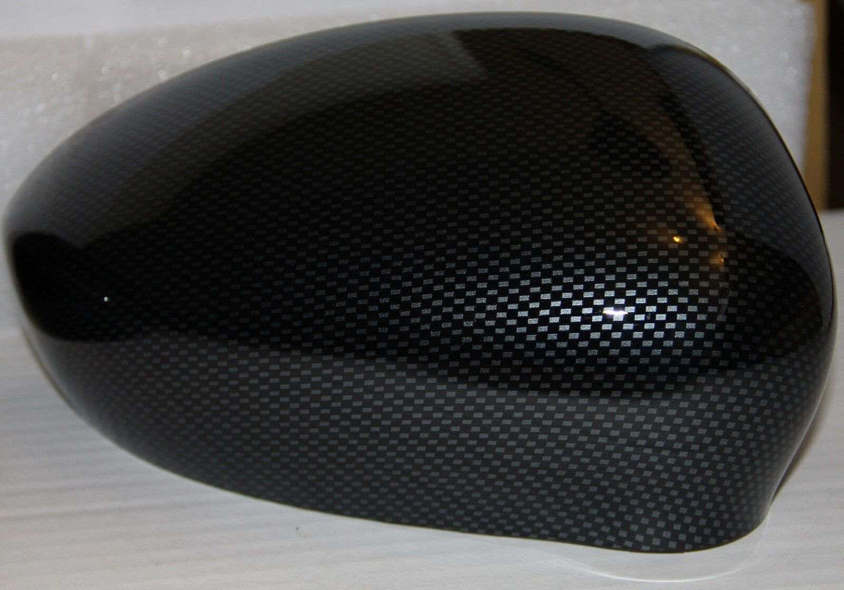 2x FIAT 500 CARBON LOOK COVER MIRROR CAPS REPLACEMENT ABARTH BRAND NEW