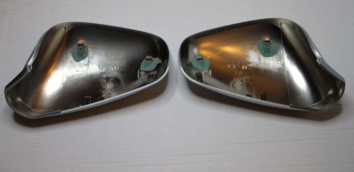 2x ALFA ROMEO GIULIETTA MiTo 159 SATIN CHROME WING MIRROR COVERS CAPS REPLACEM.