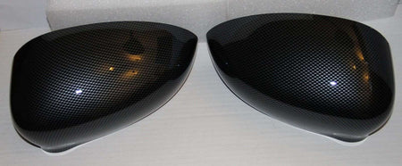 2x FIAT 500 CARBON LOOK COVER MIRROR CAPS REPLACEMENT ABARTH BRAND NEW