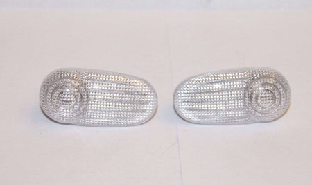 2x GENUINE OEM ALFA ROMEO 147 GT GTV 04> CLEAR SIDE INDICATOR REPEATER LENSES