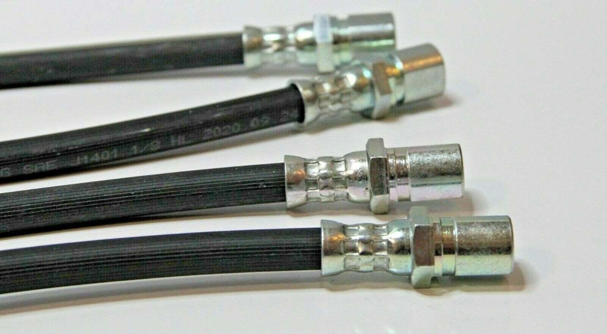 4x CLASSIC FIAT 500 F L R FIAT 126 FLEXIBLE BRAKE HOSE TUBE KIT MADE in ITALY