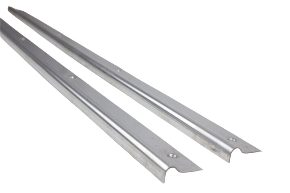 2x Classic Fiat 500 Stainless Steel Inner Door Foot Kick Plate Trim Sill New