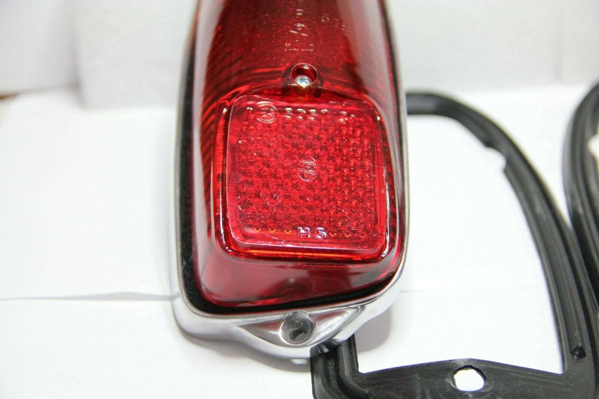 2x CLASSIC FIAT 500 GIARDINIERA REAR LIGHT ASSEMBLY KIT ALUMINIUM POLISHED