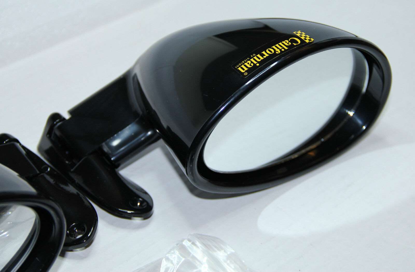 Classic Sport Wing Mirrors Vitaloni Californian Piano Black Pair
