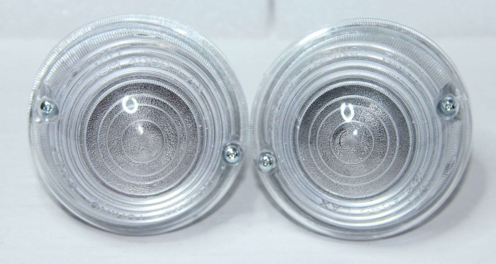 2 x CLASSIC FIAT 500 FRONT ALUMINIUM INDICATOR LIGHT ASSEMBLY KIT PAIR BRAND NEW