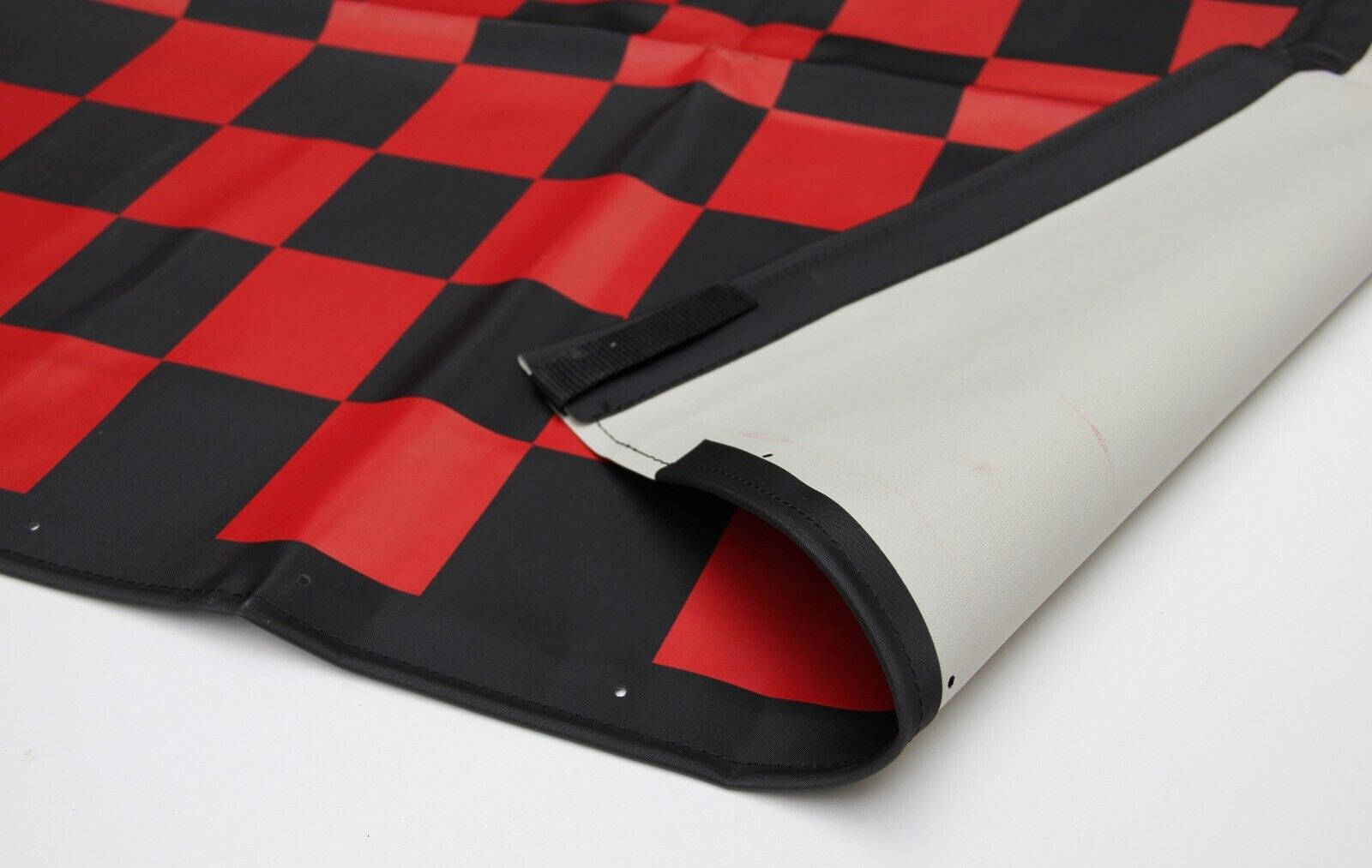 CLASSIC FIAT 500 F L R Black & Red Chequered Soft Top Sun Roof Canvas