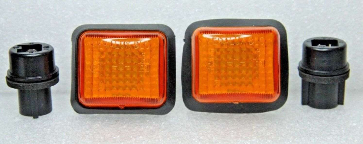 2x PEUGEOT 205 ORANGE INDICATORS SIDE REPEATERS KIT PAIR DRIVER & PASSENGER NEW