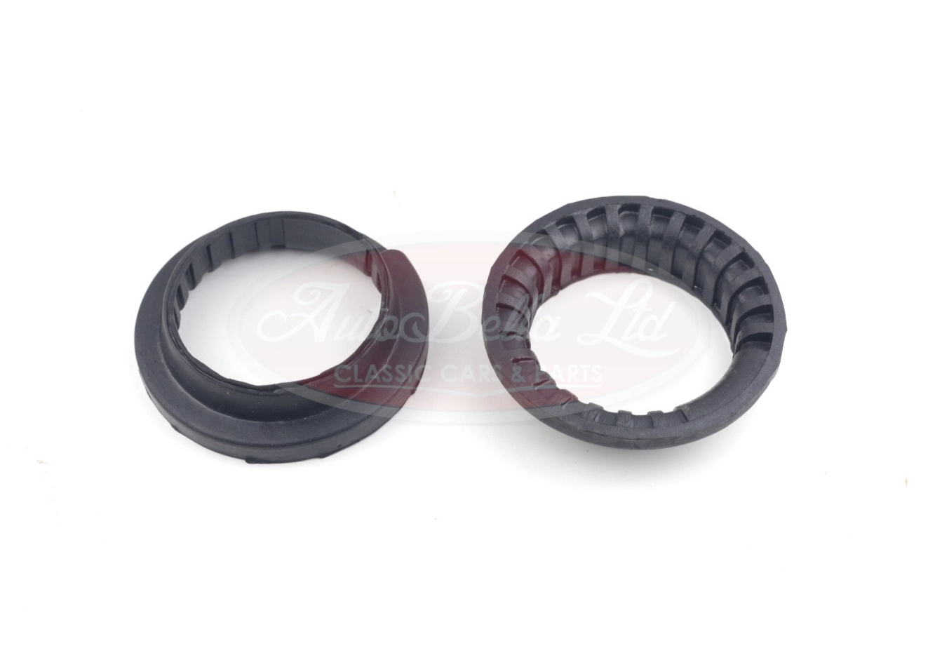 2x Classic Fiat 500 F L R G Rear Suspension Coil Spring Rubber Seat Pa ...