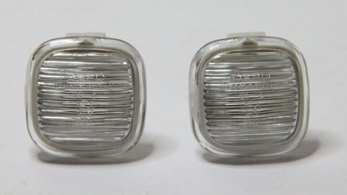 2x AUDI A3 A6 A8 96-03 CLEAR INDICATOR SIDE REPEATER KIT ASSEMBLY (PAIR)