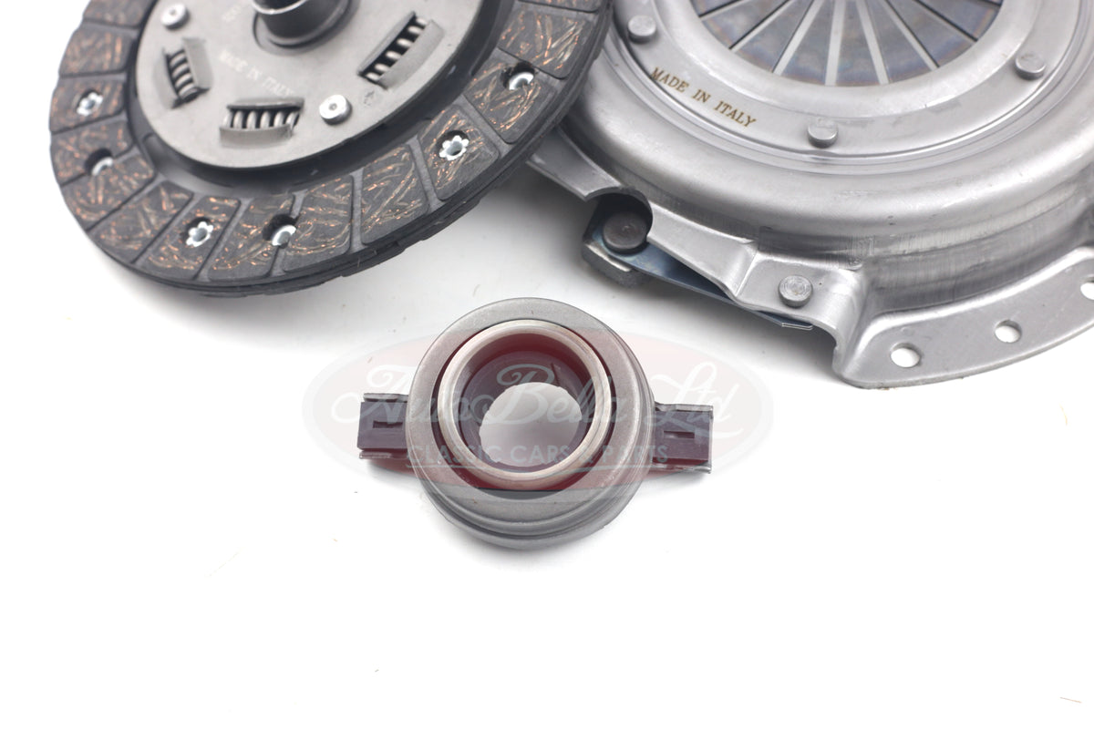 Clutch plates and bearing on a white background