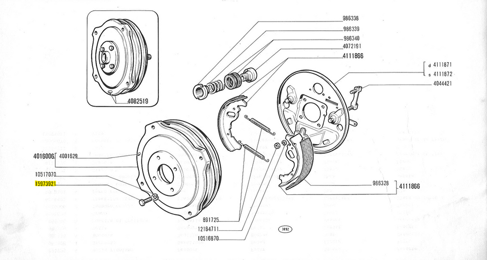 Classic Fiat 500 N D F L R 126 Rear Brake Drum Bolt
