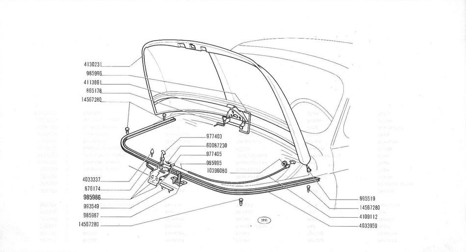 Classic Fiat 500 126 600 Bonnet / Sunroof Rubber Stop Grommet