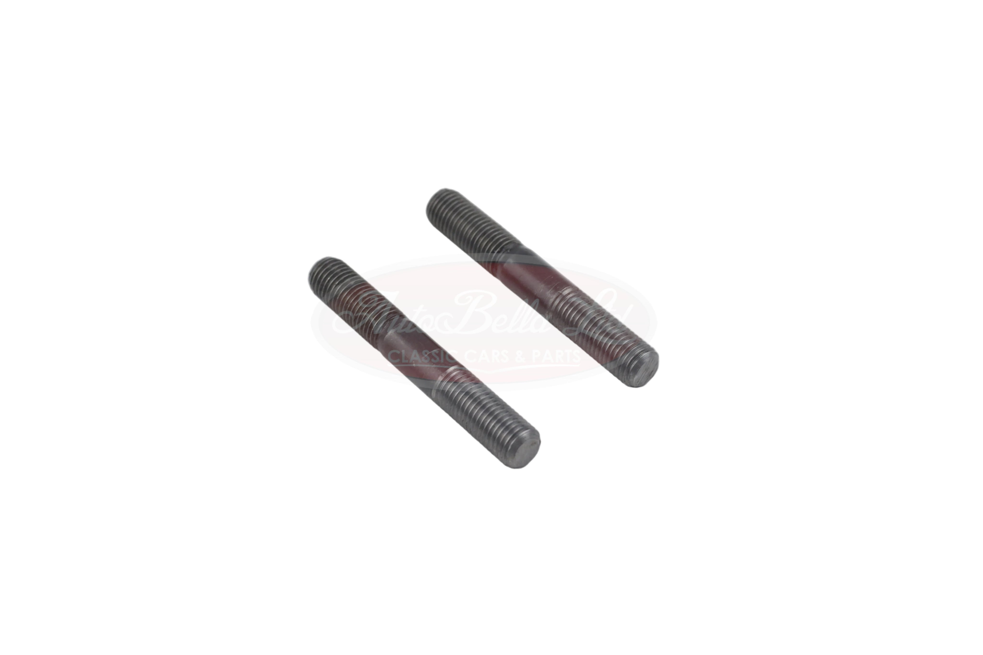 Two studs on a white background