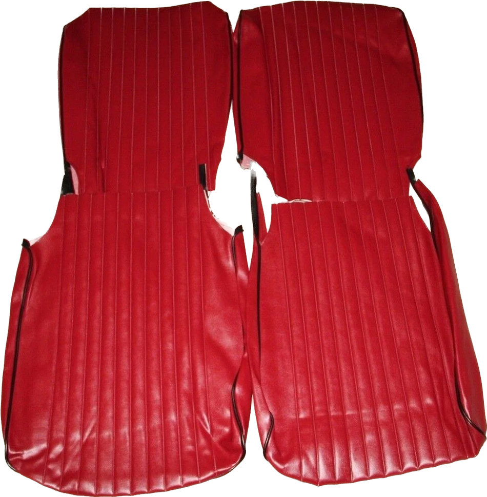 CLASSIC FIAT 500 L SEAT TRIM KIT UPHOLSTERY FRONT AND REAR SEAT COVERS RED LUSSO