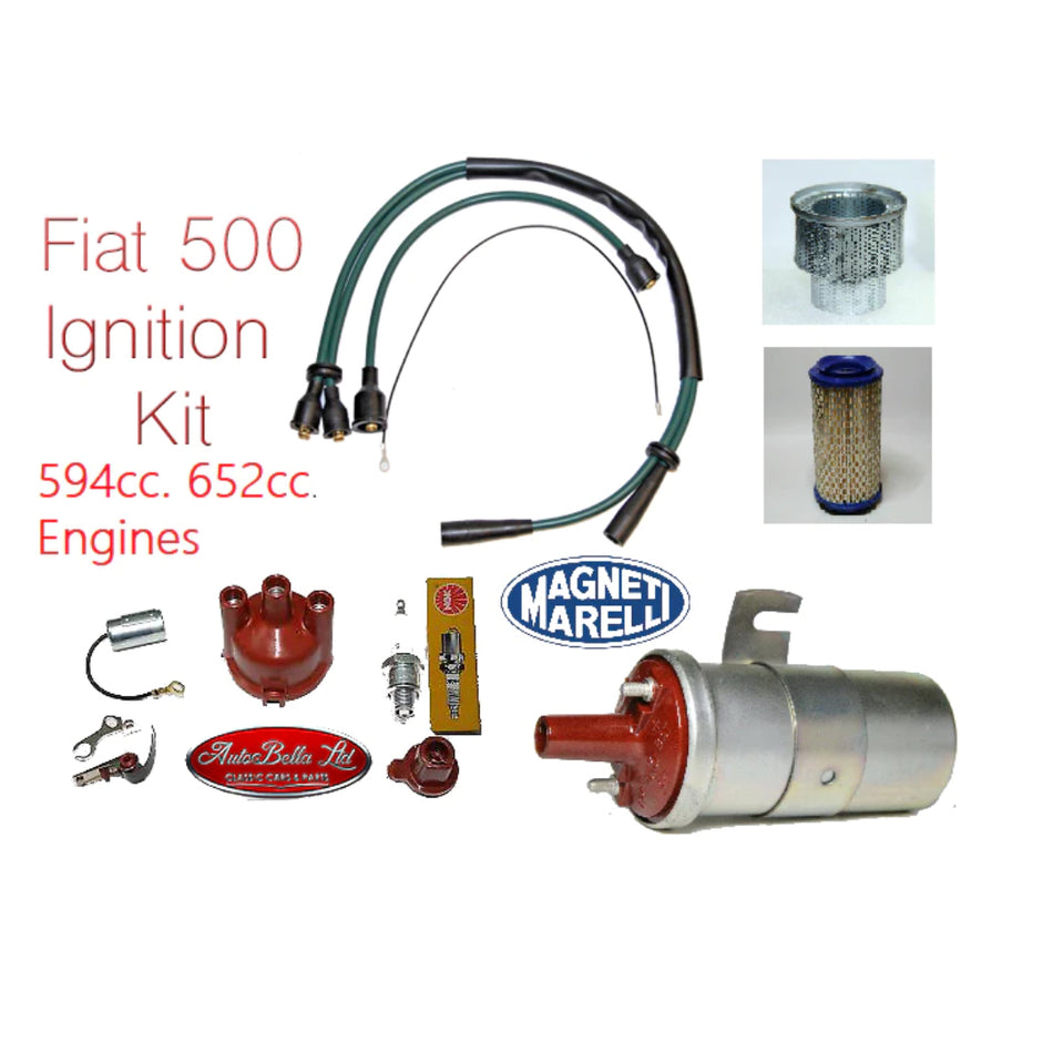 CLASSIC FIAT 500 SERVICE PARTS ELECTRICAL FILTER IGNITION DISTRIBUTION 650cc KIT