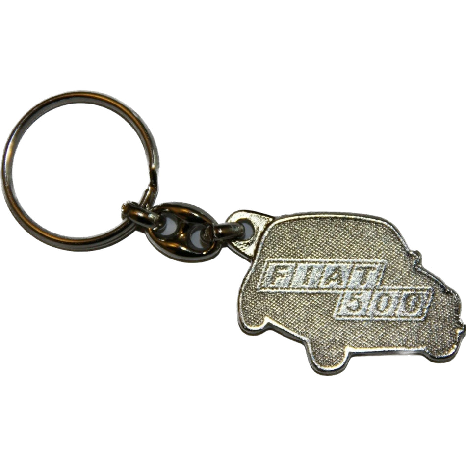 CLASSIC FIAT 500 METAL KEY RING - BLUE COLOUR - GOOD QUALITY