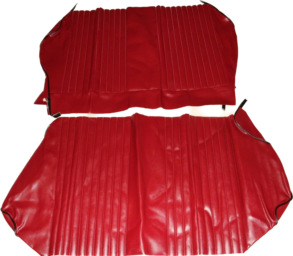 CLASSIC FIAT 500 L SEAT TRIM KIT UPHOLSTERY FRONT AND REAR SEAT COVERS RED LUSSO