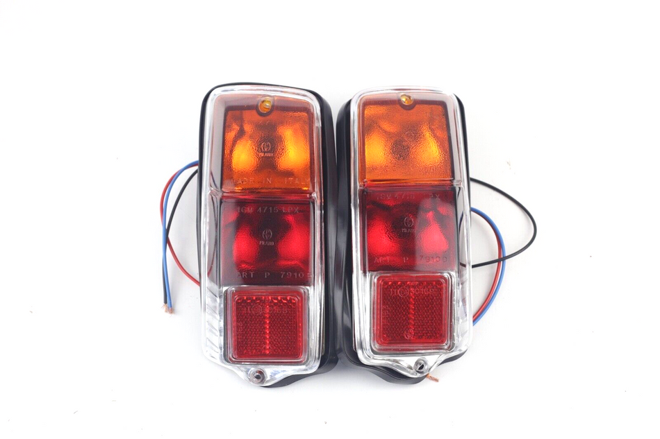 Classic Fiat 500 Rear Tail Lights Assembly "Altissimo" Highest Quality Brand New