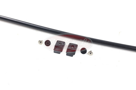 Close up picture of rubber grommet ends and push rivets for the classic Fiat 500