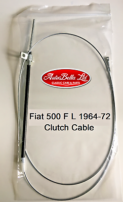 CLASSIC FIAT 500 F L (1964-72) CLUTCH RELEASE CABLE - Made in Italy BRAND NEW
