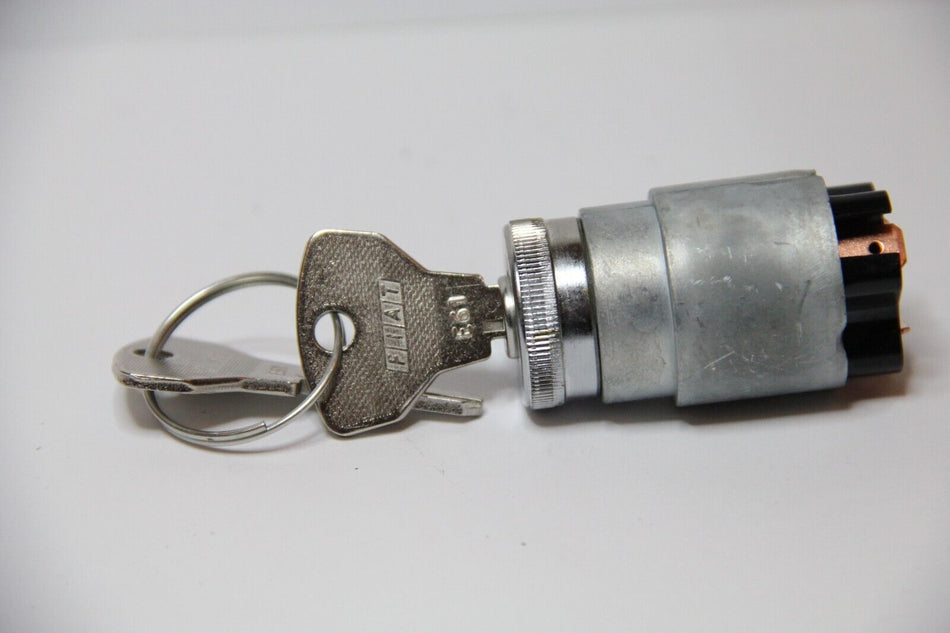 Classic FIAT 500 D F L R Original Chromed Bezel Ignition Switch With FIAT Keys