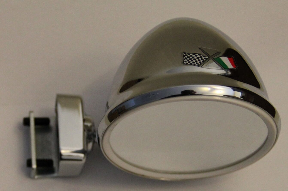 CLASSIC FIAT 500 CHROMED MIRROR BULLET Design CLASSIC CAR SHORT ARM NEW