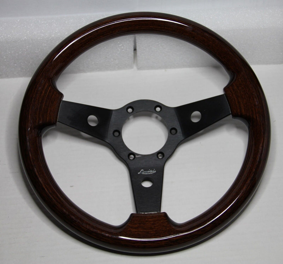 CLASSIC SPORT VINTAGE WOOD STEERING WHEEL 310mm LUISI Black IMOLA MAHOGANY