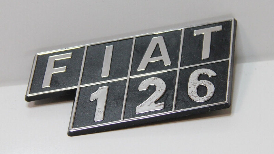 CLASSIC FIAT 126 REAR BADGE BONNET BADGE HOOD BADGE EMBLEM PLASTIC BRAND NEW