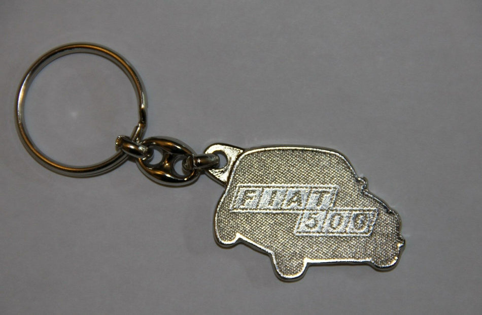 CLASSIC FIAT 500 METAL KEY RING - GREEN COLOUR - GOOD QUALITY