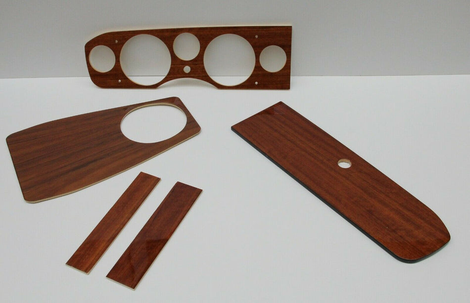 CLASSIC FIAT 124 MK1 SPIDER LHD WOOD DASHBOARD DASH 5 PIECE MADE IN ITALY NEW