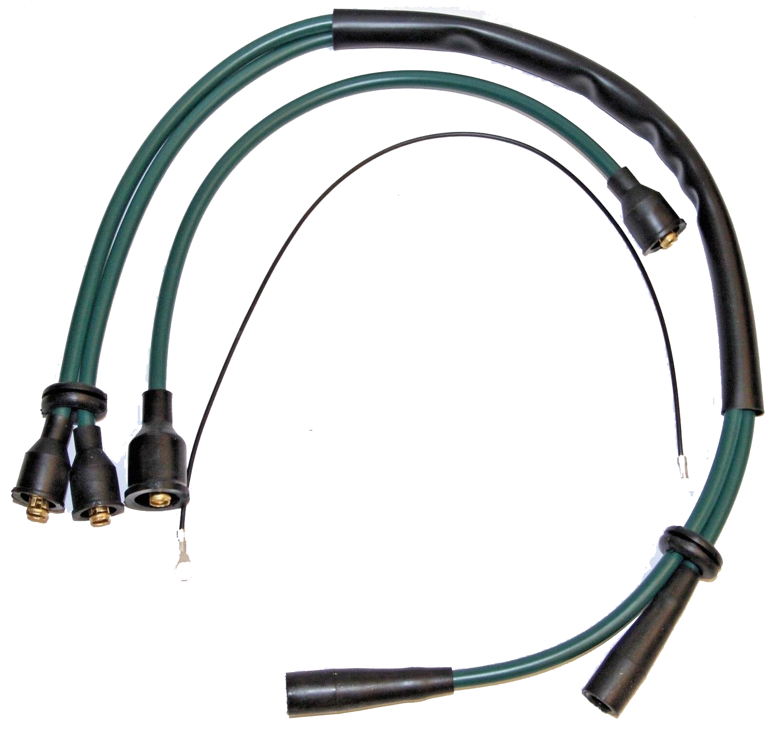 Classic Fiat 500 F/L/R - Spark Plug Wires Silicone Green Set