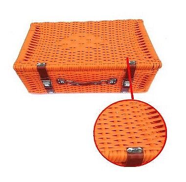 CLASSIC FIAT 500 LUGGAGE HAMPER BASKET WITH STRAPS CLASSIC CAR BASKET BRAND NEW